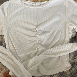 long sleeve white top
